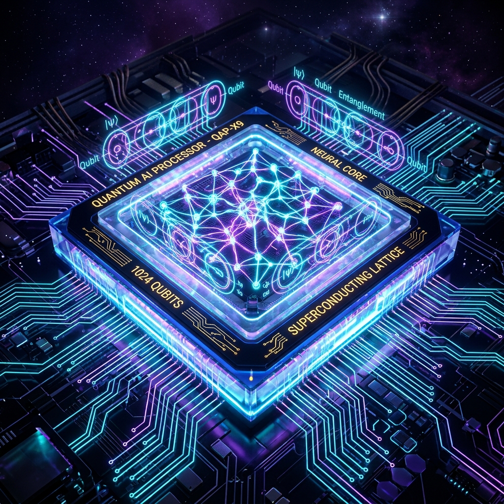 Quantum AI Processing Chip